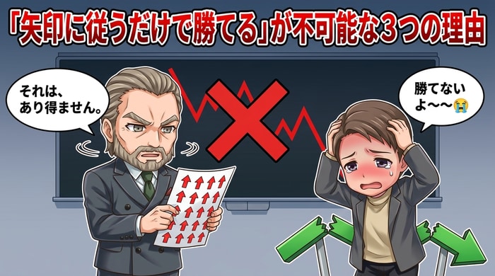 矢印ツールだけではバイナリーオプションには勝てない