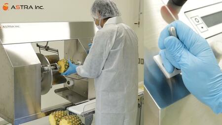 パイナップルの投入