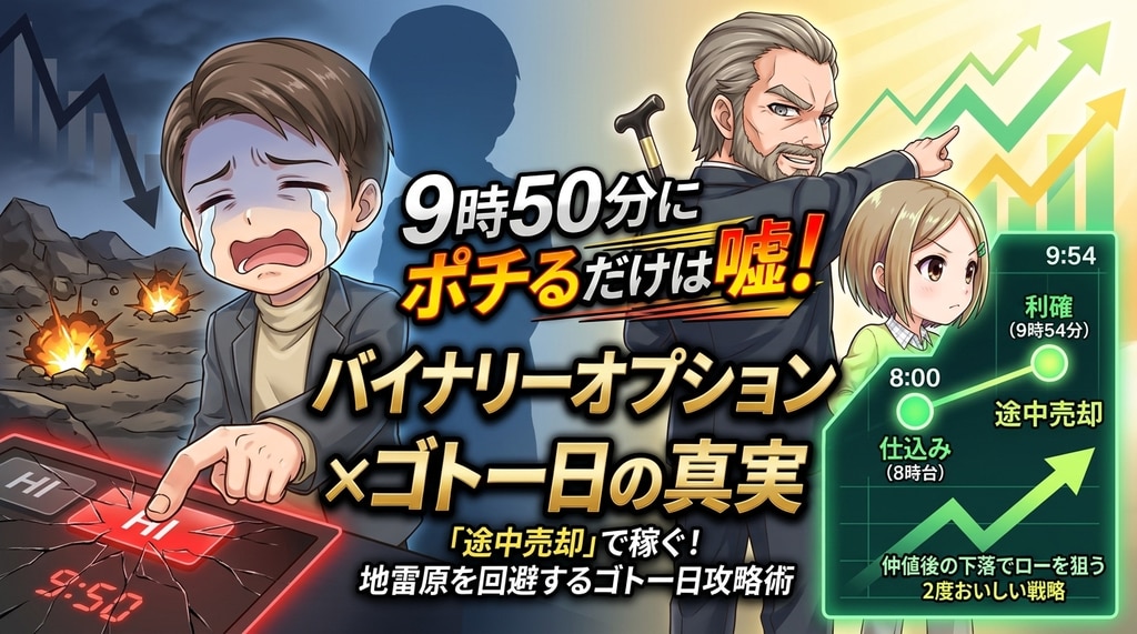 9時50分にポチるだけは嘘！バイナリーオプション×ゴトー日の真実