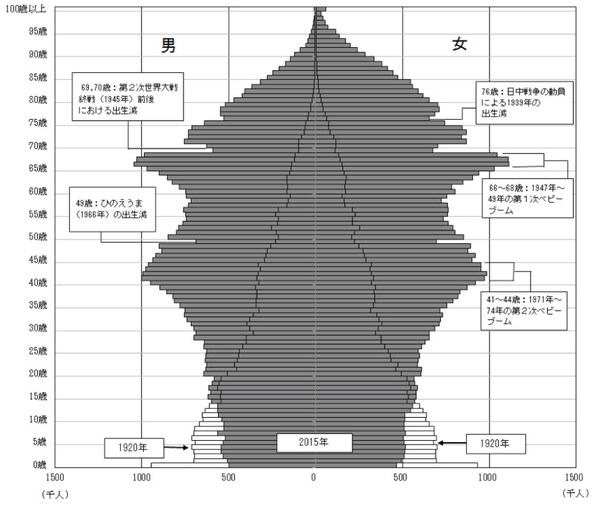 資料：「平成27年（2015年）国勢調査（抽出速報集計）」（総務省統計局）