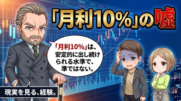 「月利10%」は現実的か？ 数字で検証する
