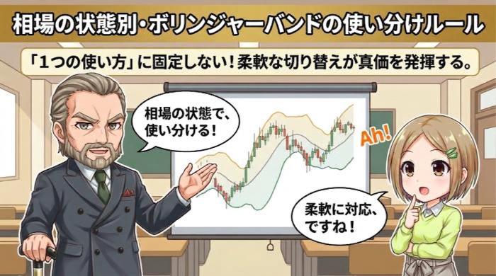 相場の状態別・ボリンジャーバンドの使い分けルール