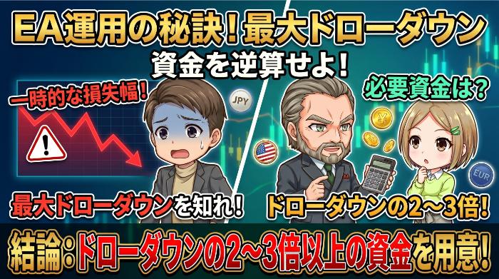 EAの最大ドローダウンから逆算する