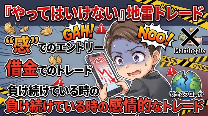 やってはいけないバイナリーオプション6つの地雷