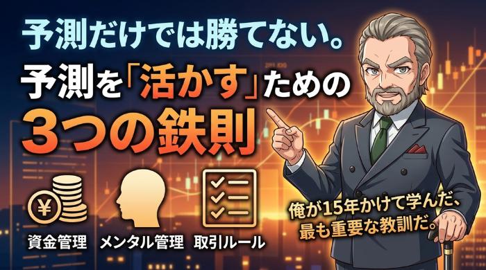 予測だけでは勝てない。予測を「活かす」ための3つの鉄則