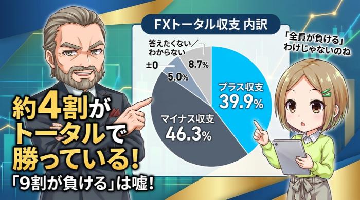 FXのトータル収支 ── 「勝てる人」はどのくらいいるのか