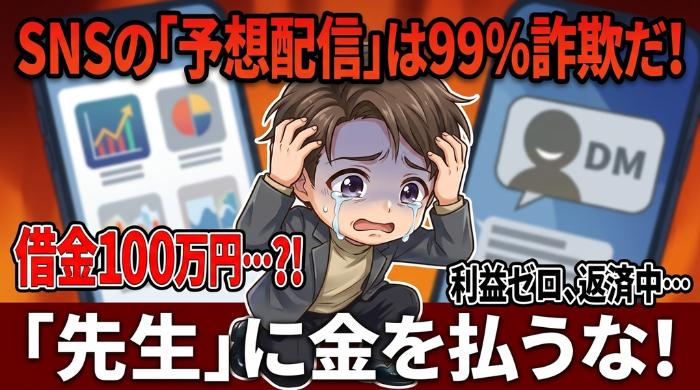 SNSの「予想配信」は99%詐欺だと思え