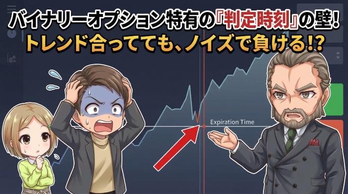 バイナリーオプション特有の「判定時刻」の壁