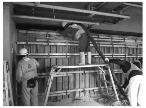 同上コンクリート打設