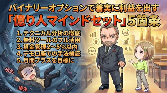 バイナリ―オプション億り人マインド5箇条