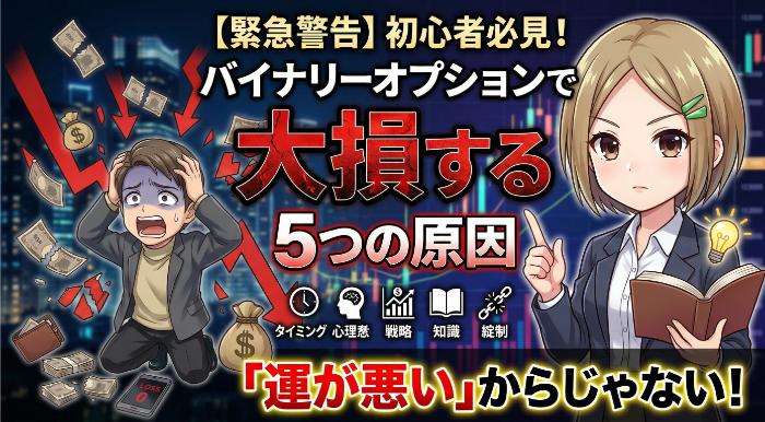 【大損】バイナリーオプションで200万溶かした俺が語る5つの原因