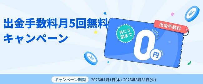 ウィブル証券出金手数料月5回無料キャンペーン