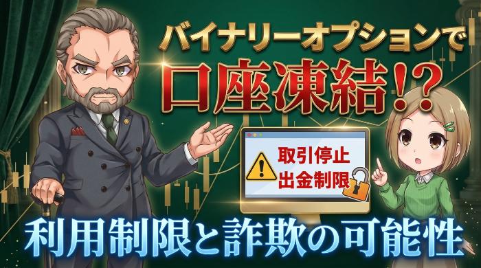 バイナリーオプション口座凍結には2種類ある？見分け方と対処法