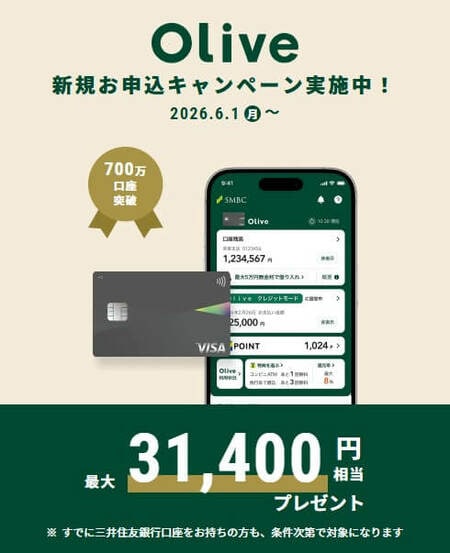 Olive新規開設キャンペーン