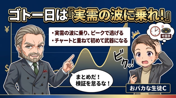 ゴトー日はピークで逃げ切ろ！