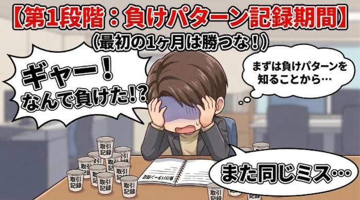 負けパターンを特定して記録する期間