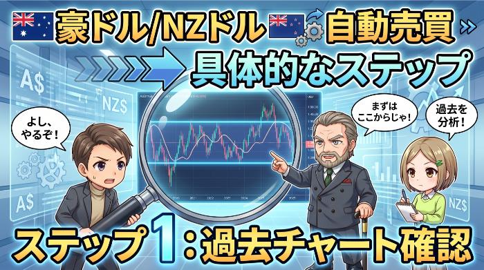 通貨ペアの過去チャートで値動きの幅を確認する