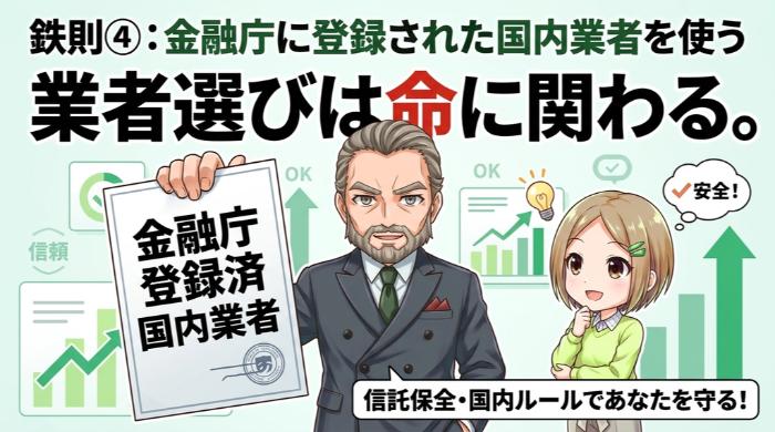金融庁に登録された国内業者を使う