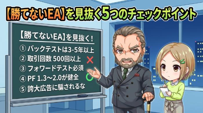「勝てないEA」を見抜く5つのチェックポイント