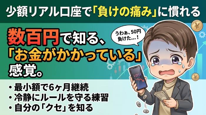 フェーズ2：少額リアル口座で「負けの痛み」に慣れる