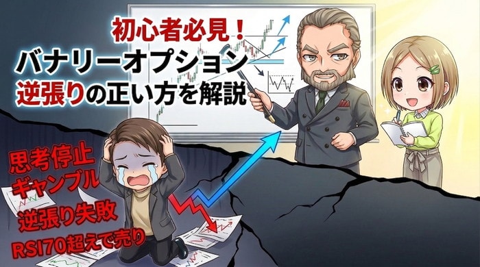 初心者必見！バイナリーオプション逆張りの正しいやり方を解説