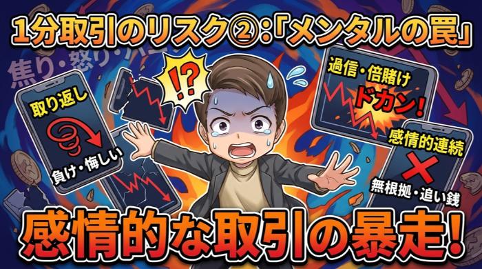 「メンタルの罠」── 1分取引が感情的な取引を誘発する3つのパターン