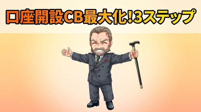 口座開設キャッシュバックを無理せず最大化する3ステップの全体像