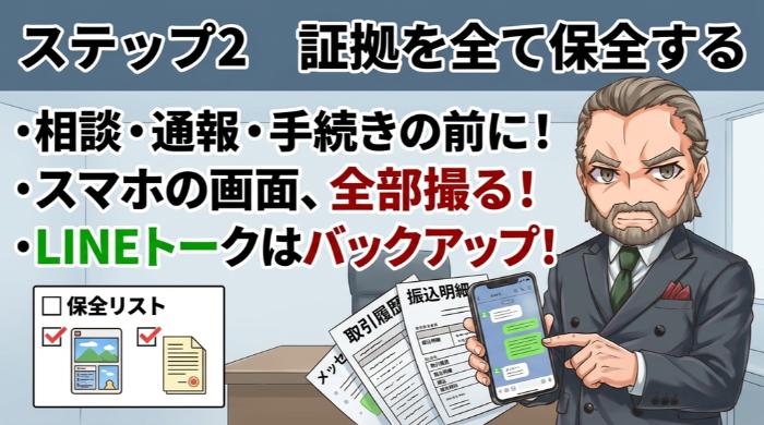 ステップ2　証拠を全て保全する