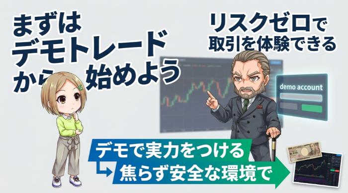 まずはデモトレードから始めよう|リスクゼロで取引を体験できる