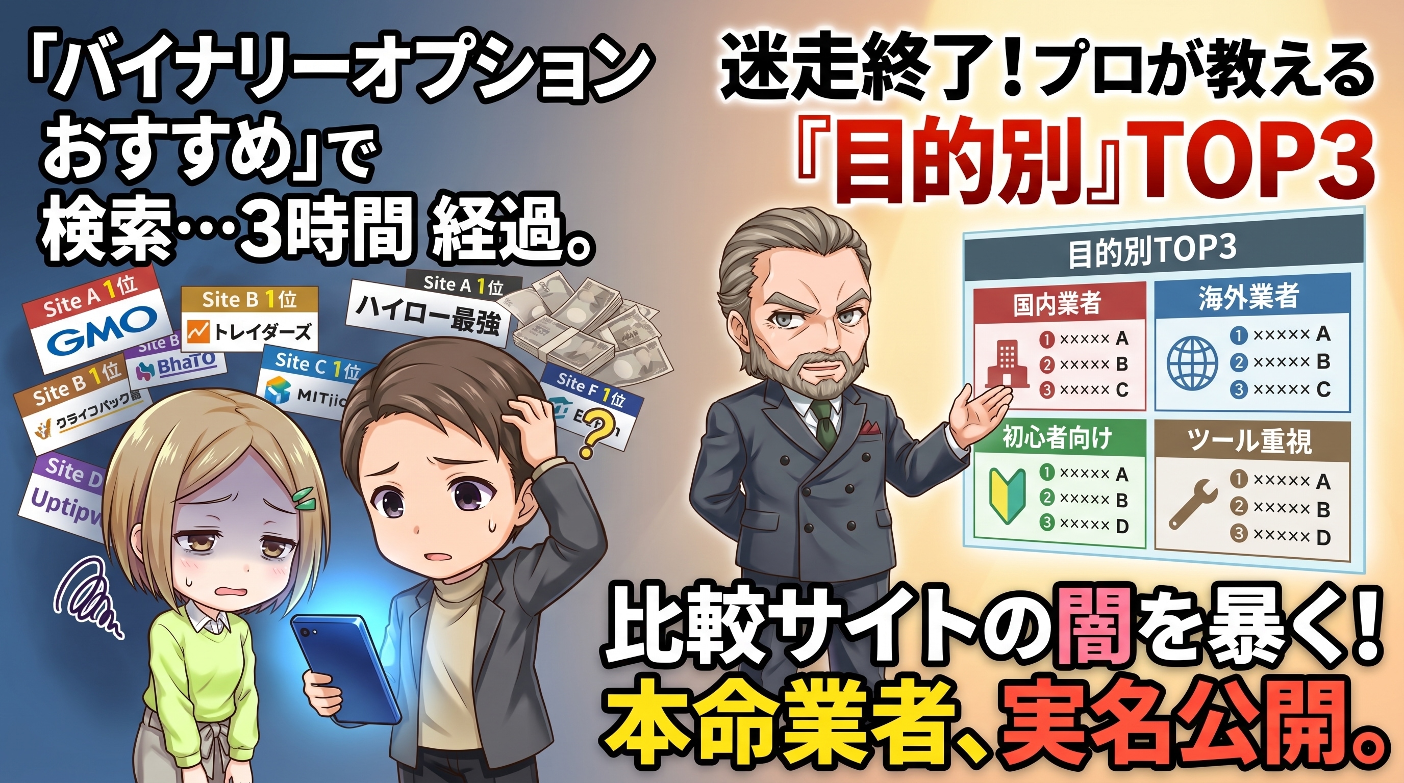 【目的別TOP3】バイナリーオプションおすすめ業者を15年現役プロが厳選