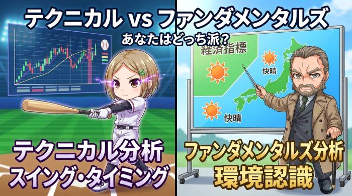 ファンダメンタルズ分析とテクニカル分析の違い