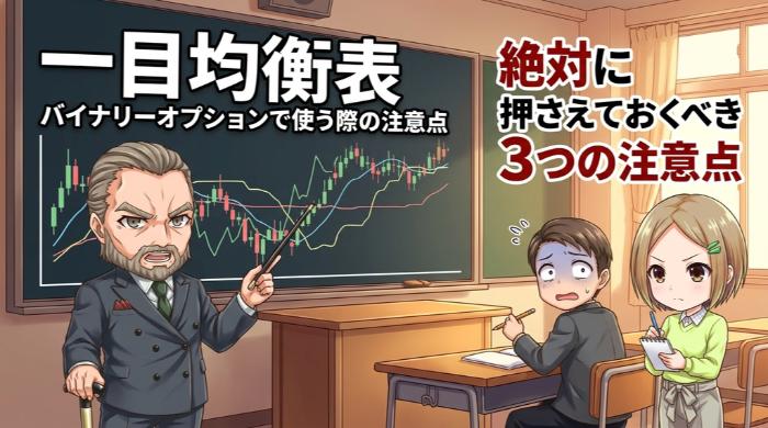 一目均衡表をバイナリーオプションで使う際の注意点