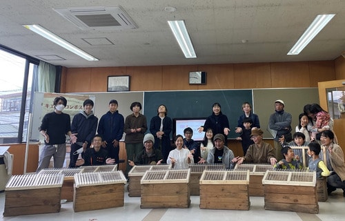 コンポスト製作のワークショップ（長野県小布施町）