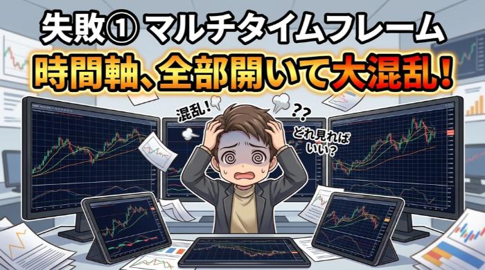 すべての時間軸を同時に開いて混乱する