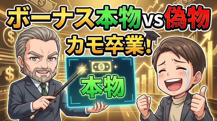 【カモ卒業】バイナリーオプション口座開設ボーナス本物vs偽物