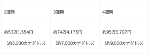 ※1円を0.0094カナダドルで計算した場合
