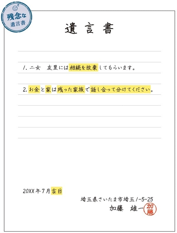 残念な箇所は【黄色】の部分