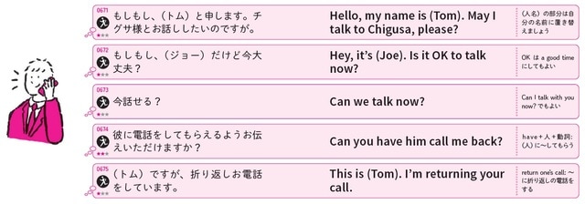 イラスト：タイセイ 出所：重森ちぐさ著『今日からつぶやけるひとりごと英語フレーズ1000』（KADOKAWA）