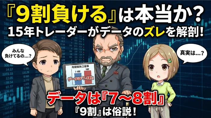 「9割負ける」は本当か？俗説とデータのズレを15年トレーダーが解剖する