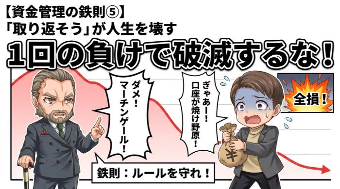 1回のダマシで資金管理のルールを破らない