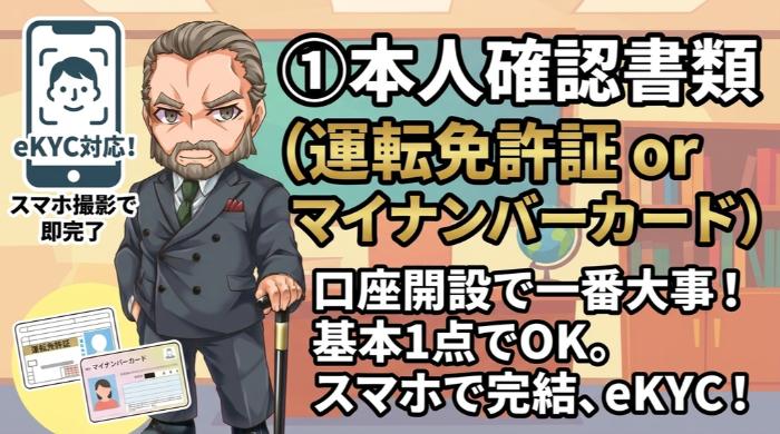 本人確認書類(運転免許証 or マイナンバーカード)