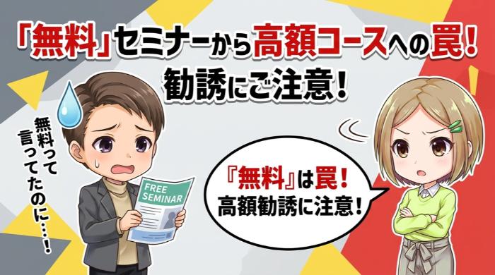 「無料セミナー」「投資コミュニティ」への勧誘