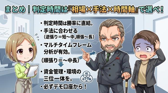 判定時間は「相場×手法×時間軸」で選べ