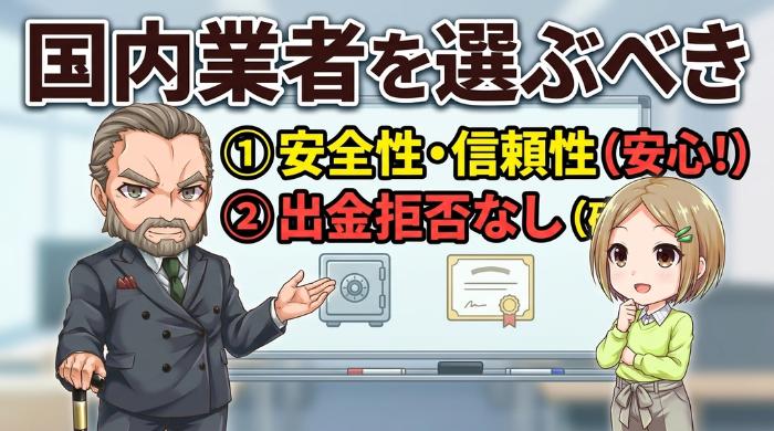 国内バイナリーオプション業者を選ぶべき3つの理由