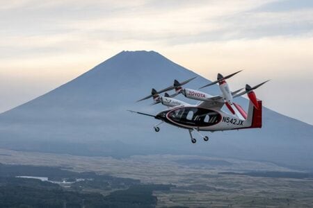 米国Joby Aviationの「空飛ぶクルマ(eVTOL)」。2019年からトヨタと協業し、開発が進められている(写真:トヨタ自動車)