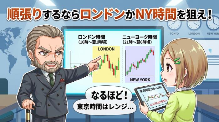 トレンドが出やすい時間帯を狙う