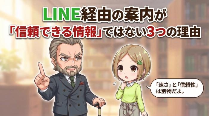 LINE経由の案内が「信頼できる情報」ではない3つの理由