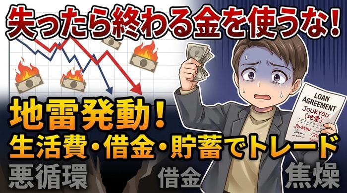 借金・生活費・貯蓄でトレードはNG