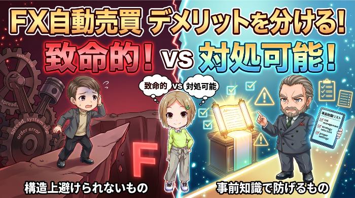 FX自動売買のデメリットは「致命的なもの」と「対処可能なもの」に分けて考えろ