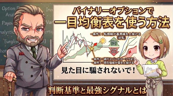 バイナリーオプション×一目均衡表【知らないと損】雲だけ見れば勝率が変わる